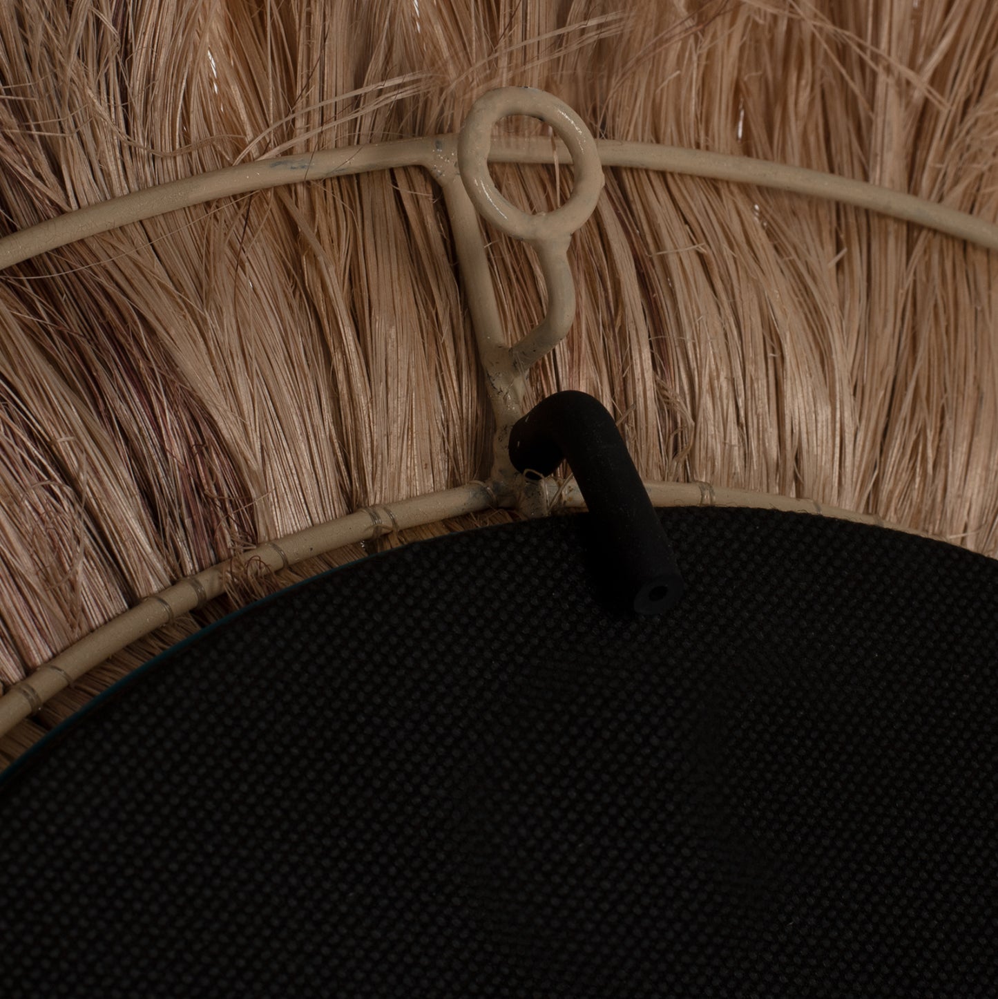Mirror Round Abaca Fiber Frame In Natural Color 60x4,5x60hcm.hm7731