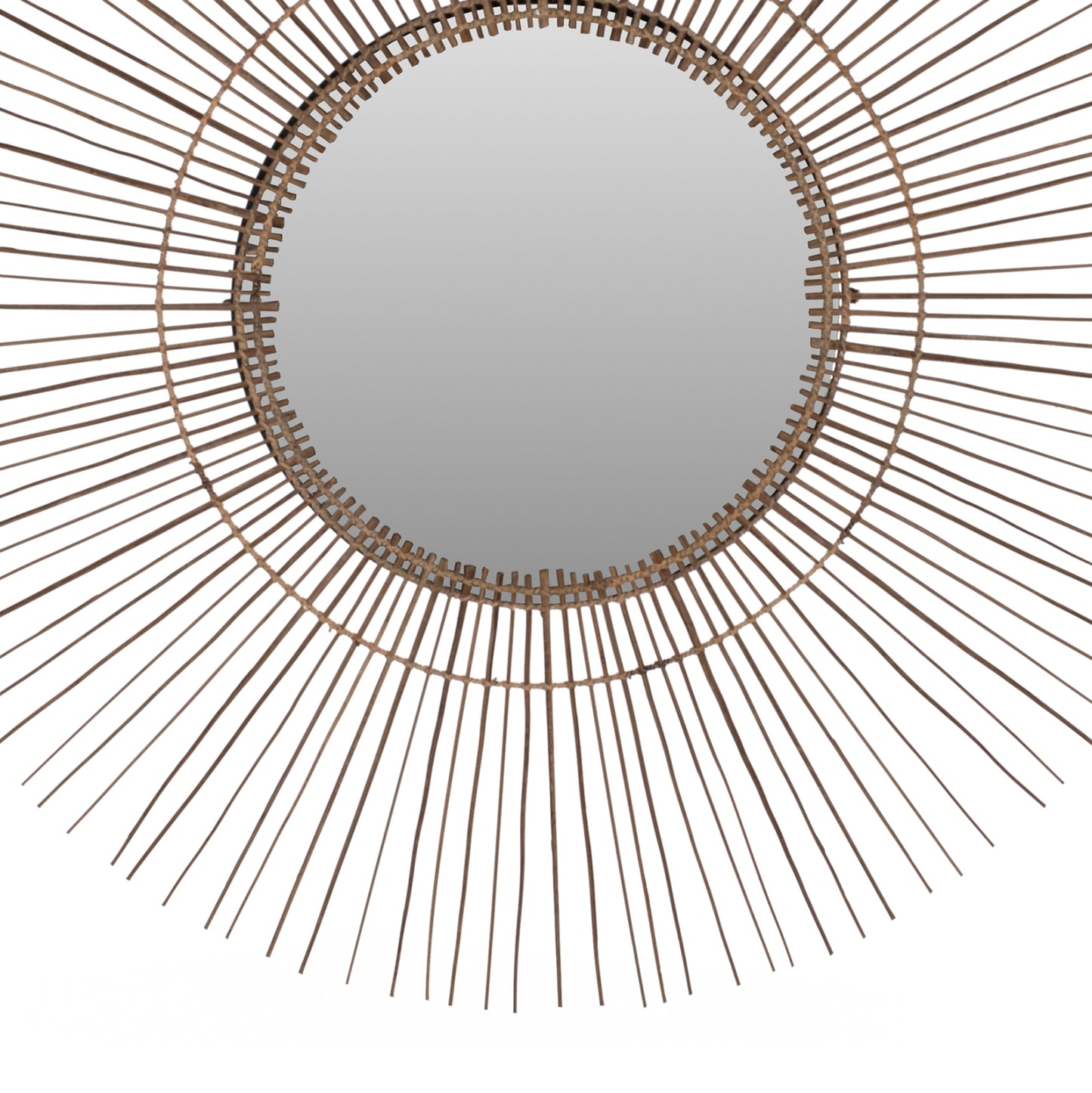 Mirror Round With Coconut Sticks Frame In Natural Color 120x4x120hcm.hm7732