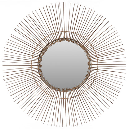 Mirror Round With Coconut Sticks Frame In Natural Color 120x4x120hcm.hm7732