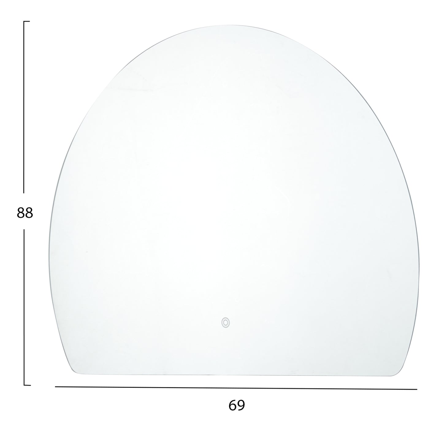 Wall Mirror Series Torch Hm4491 No Frame-led Backlighting 89x69hcm.