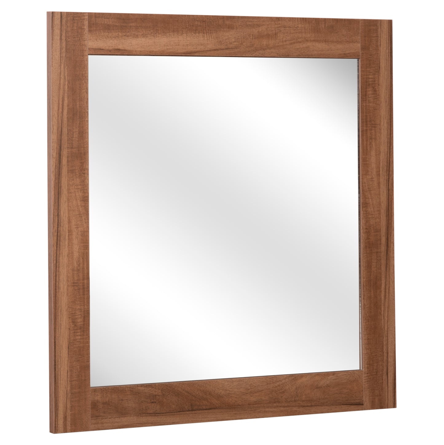 Wall Mirror Square Series Harry Hm4485.01 Melamine In Natural Wood Color 87x2(thickness)x87cm.