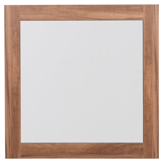 Wall Mirror Square Series Harry Hm4485.01 Melamine In Natural Wood Color 87x2(thickness)x87cm.