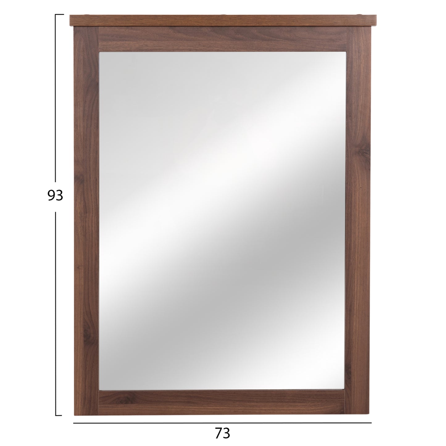 Mirror Carys Hm314.11 Melamine In Walnut 73x4(thickness)x93hcm.