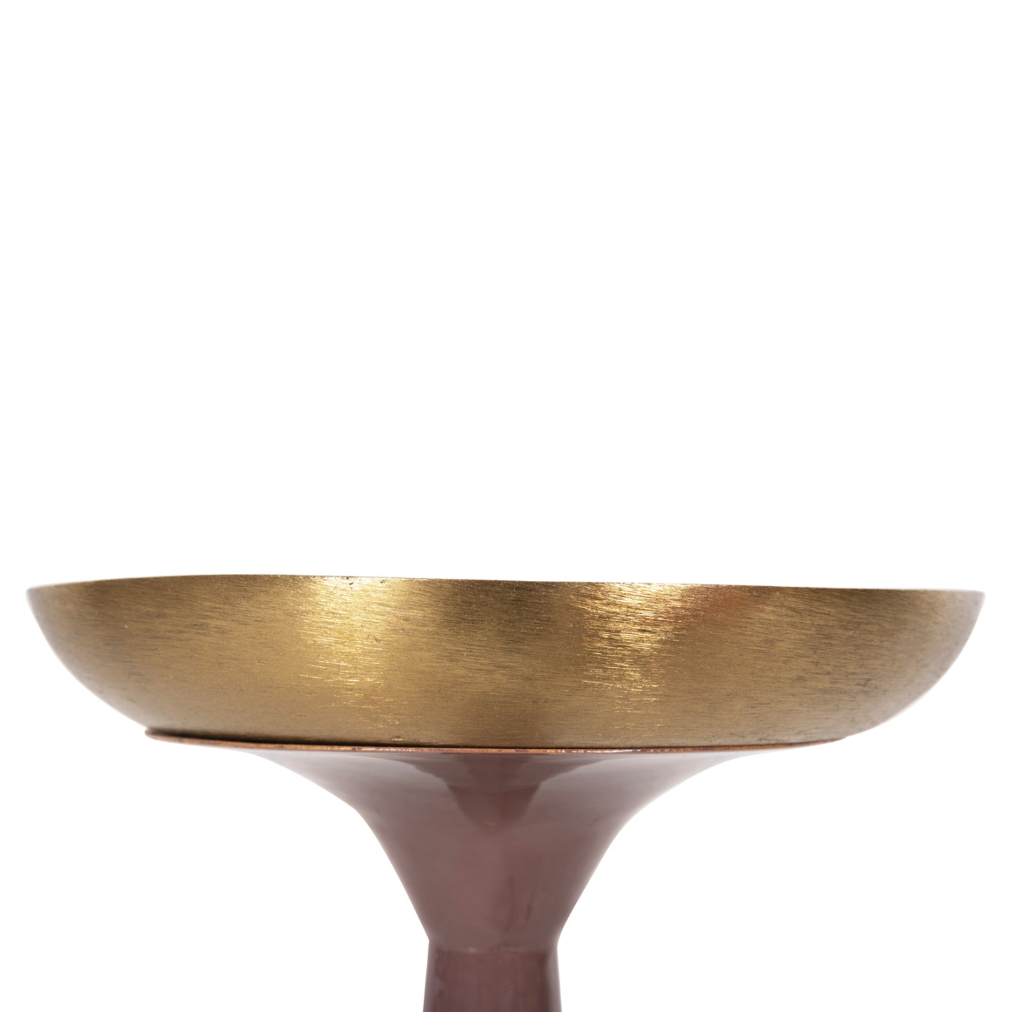 Candlestick (pillar) Guntur Hm4244.06 Metal In Light Coral-gold Φ20,5x68hcm.