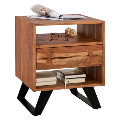 Nightstand Fansi From Solid Acacia Wood Hm8473.11