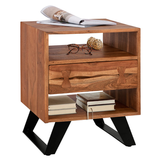 Nightstand Fansi From Solid Acacia Wood Hm8473.11
