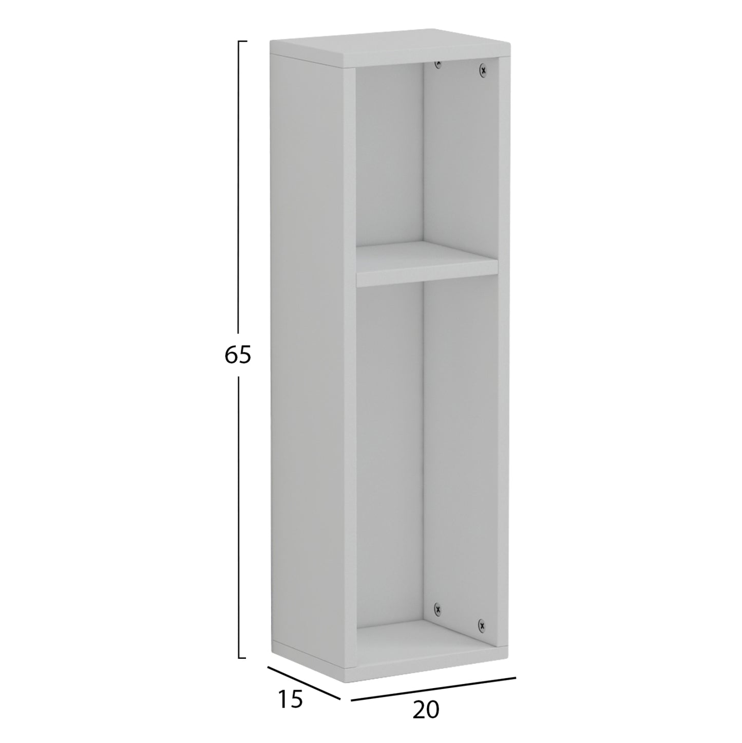 Wall Bedside Stand Bonen Hm8936.11 Melamine In White 20x15x65hcm.