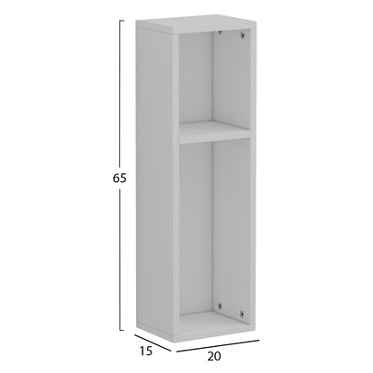 Wall Bedside Stand Bonen Hm8936.11 Melamine In White 20x15x65hcm.