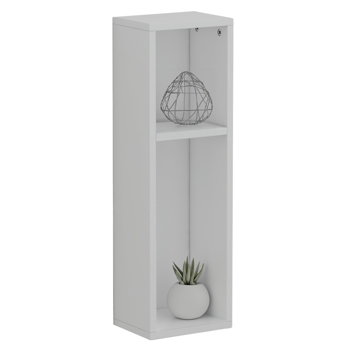 Wall Bedside Stand Bonen Hm8936.11 Melamine In White 20x15x65hcm.