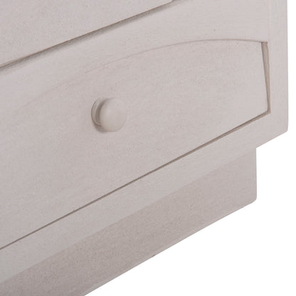 Nightstand Series Santorini Hm18047 Mdf In Off-white Color-3 Drawers 48x38x55.5hcm.