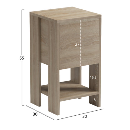 Nightstand Argus Hm18378.01 Melamine In Sonama 30x30x55hcm.