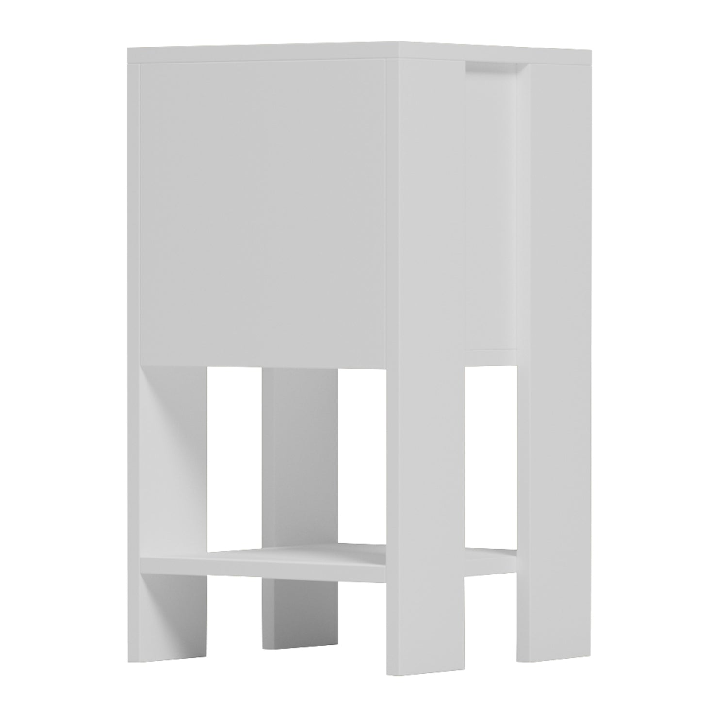 Nightstand Argus Hm18378.02 Melamine In White 30x30x55hcm.