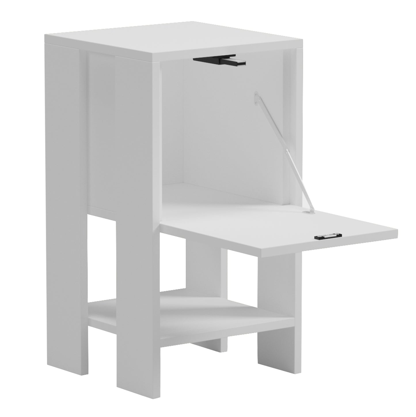 Nightstand Argus Hm18378.02 Melamine In White 30x30x55hcm.