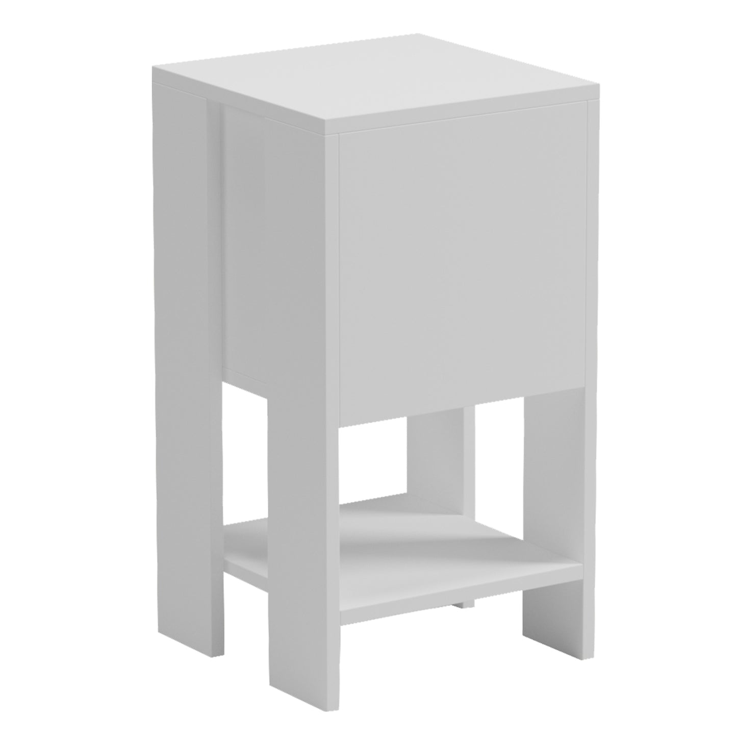 Nightstand Argus Hm18378.02 Melamine In White 30x30x55hcm.