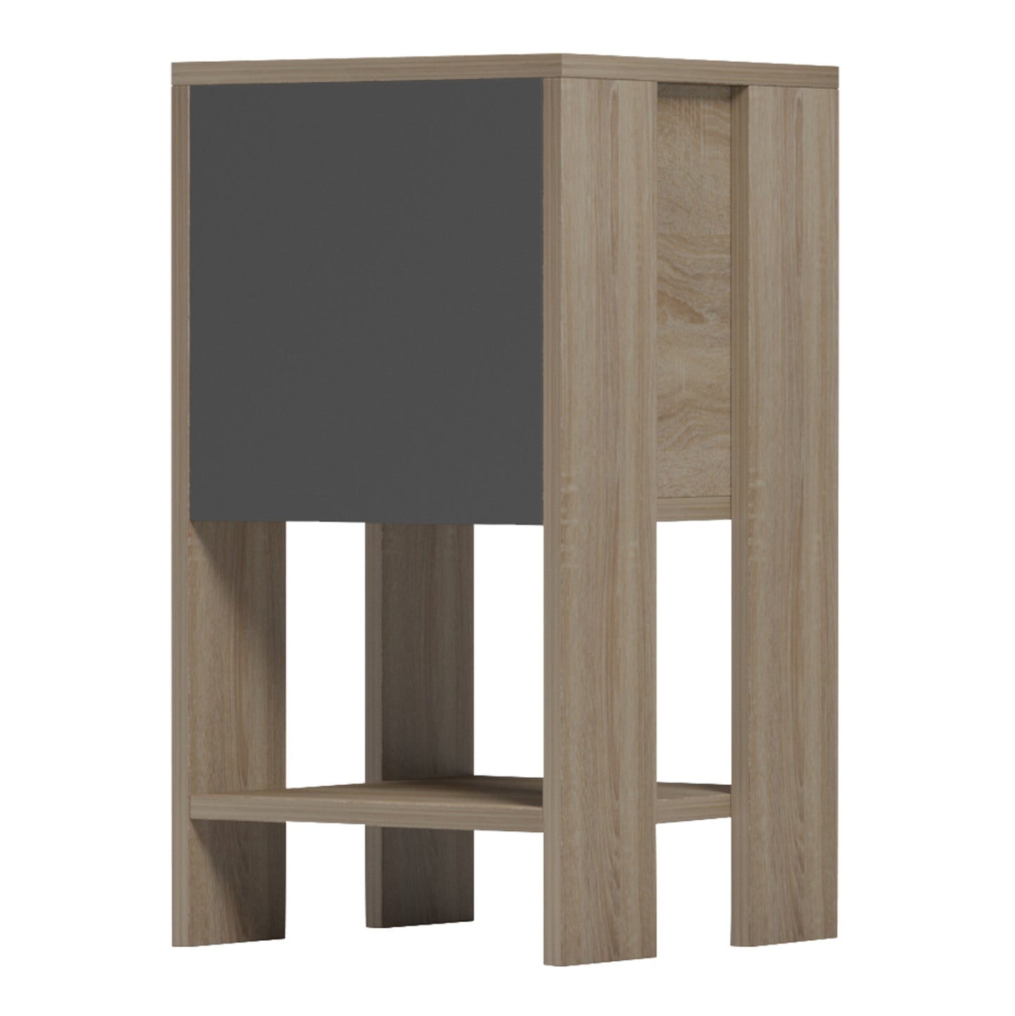 Nightstand Argus Hm18378.13 Melamine In Sonama/grey 30x30x55hcm.