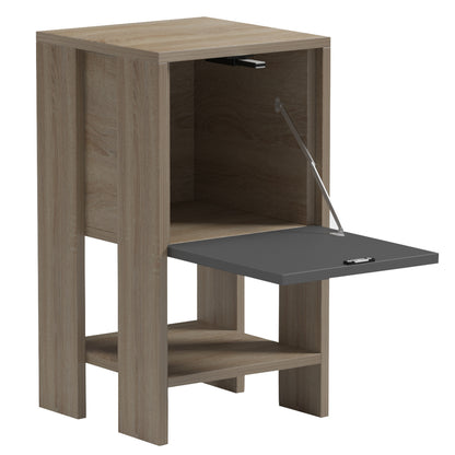 Nightstand Argus Hm18378.13 Melamine In Sonama/grey 30x30x55hcm.
