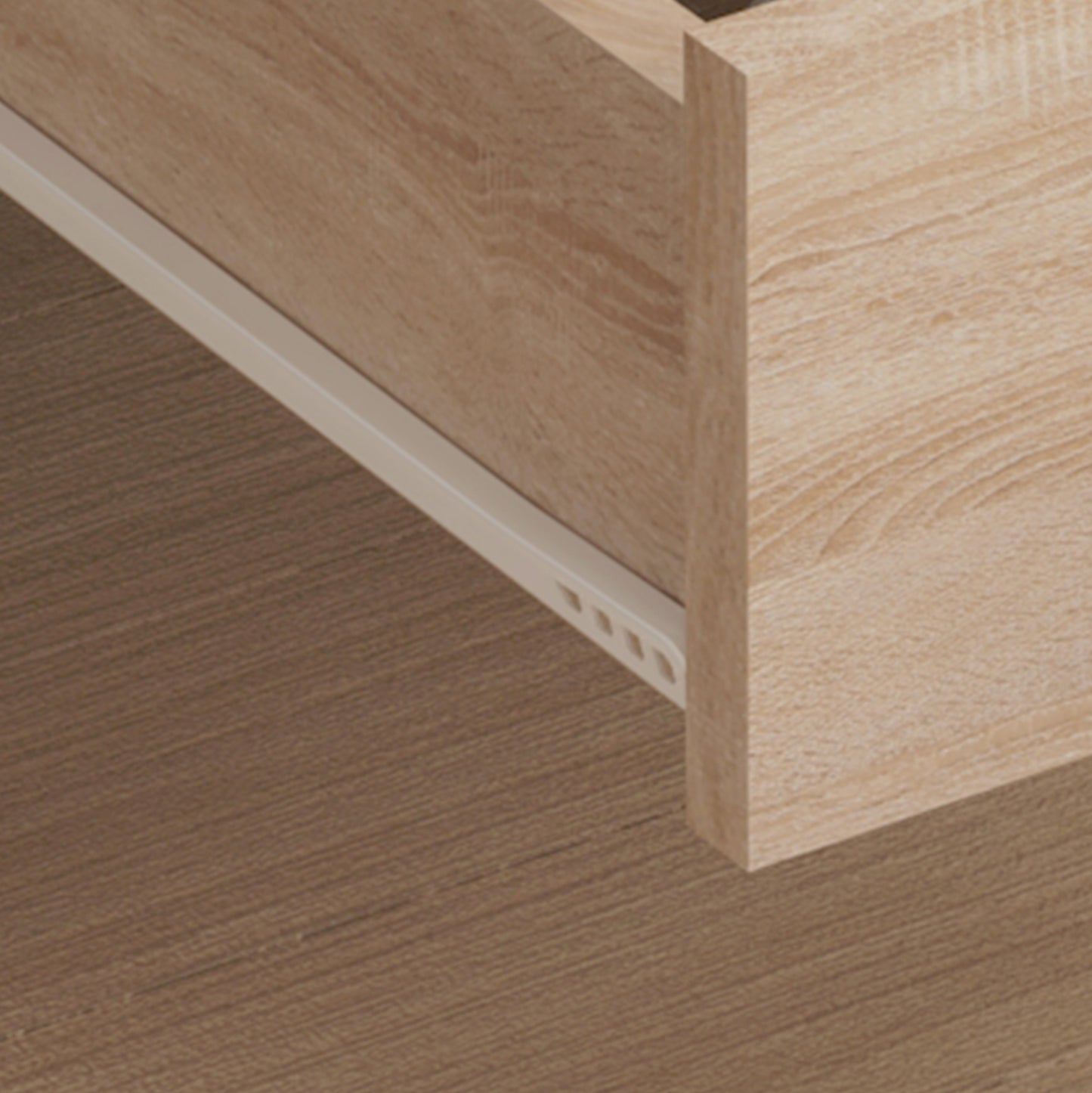 Bedside Stand Dinkl Hm2472.01 Melamine-2 Drawers- Sonama 29,7x29,7x45hcm.