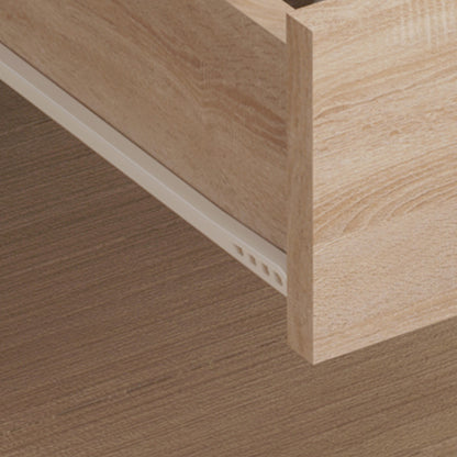 Bedside Stand Dinkl Hm2472.01 Melamine-2 Drawers- Sonama 29,7x29,7x45hcm.