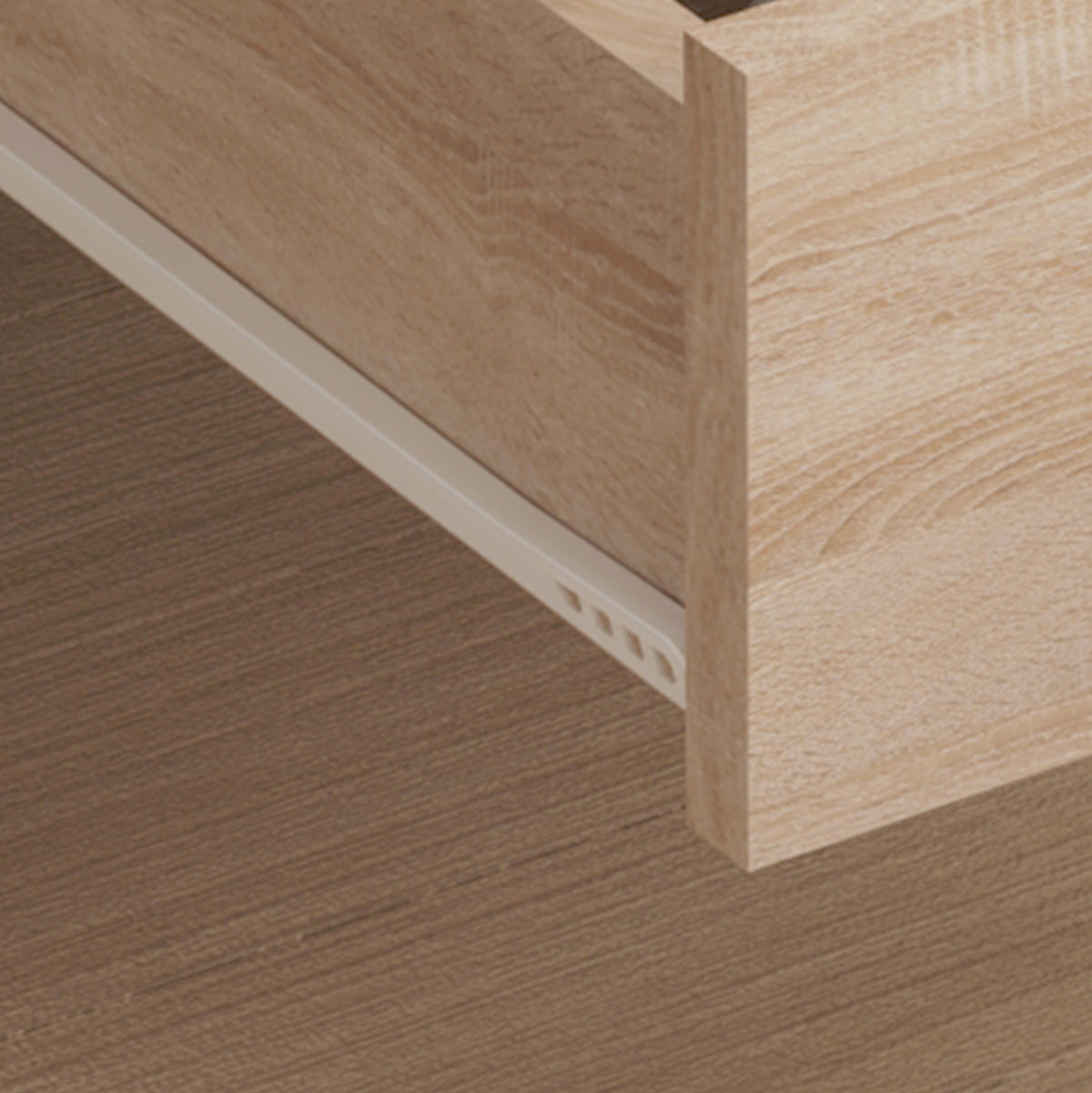 Bedside Stand Dinkl Melamine-2 Drawers- Sonama 29,7x29,7xH45hcm