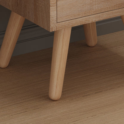 Bedside Stand Dinkl Hm2472.01 Melamine-2 Drawers- Sonama 29,7x29,7x45hcm.