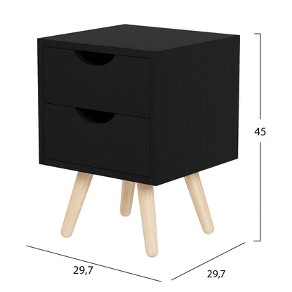 Nightstand Dinkl (Black) - 29.7x29.7xH45cm