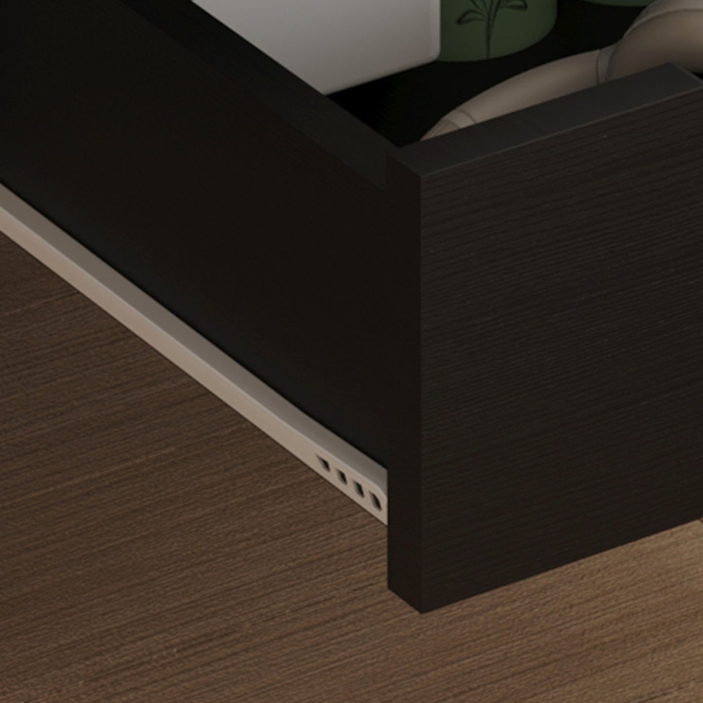 Bedside Stand Dinkl Hm2472.02 Melamine-2 Drawers-wenge 29.5x29.5x45hcm.