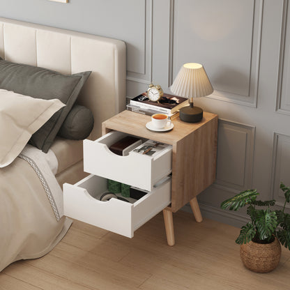 Nightstand Dinkl White Drawers - 29.7x29.7xH45cm