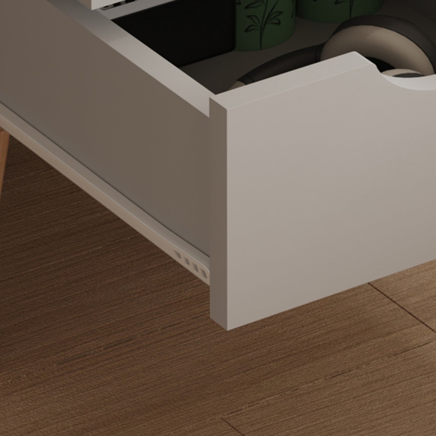 Bedside Stand Dinkl Hm2472.05 Melamine-2 Drawers In Sonama-grey 29,7x29,7x45hcm.