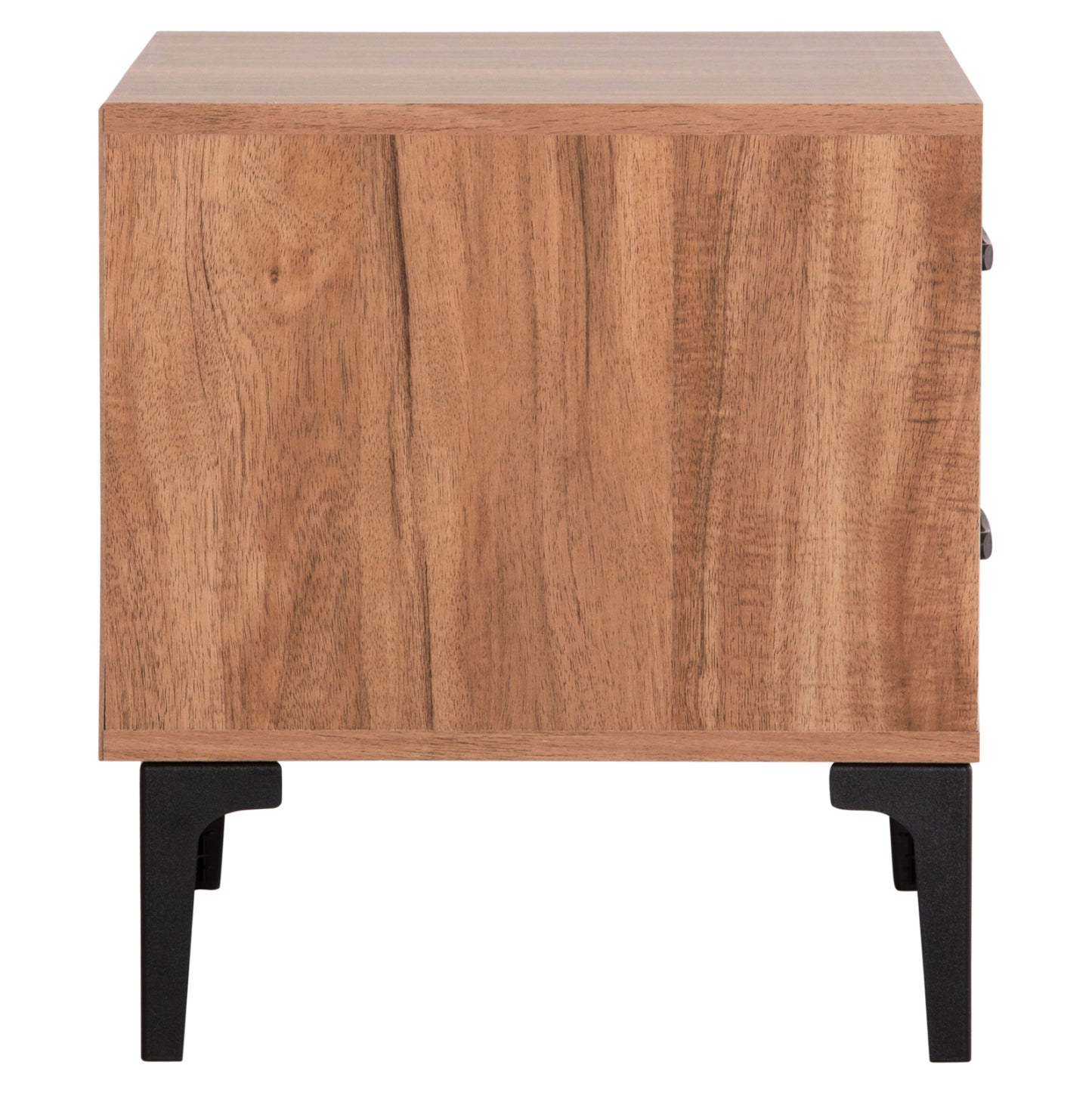Nightstand Series Harry Hm2487.01 Melamine In Natural Wood Color-black 55x43x48hcm.
