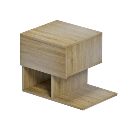 Bedside Nightstand Caspian Hm9071.12 Melamine In Sonama 46.8x33x36.8hcm.