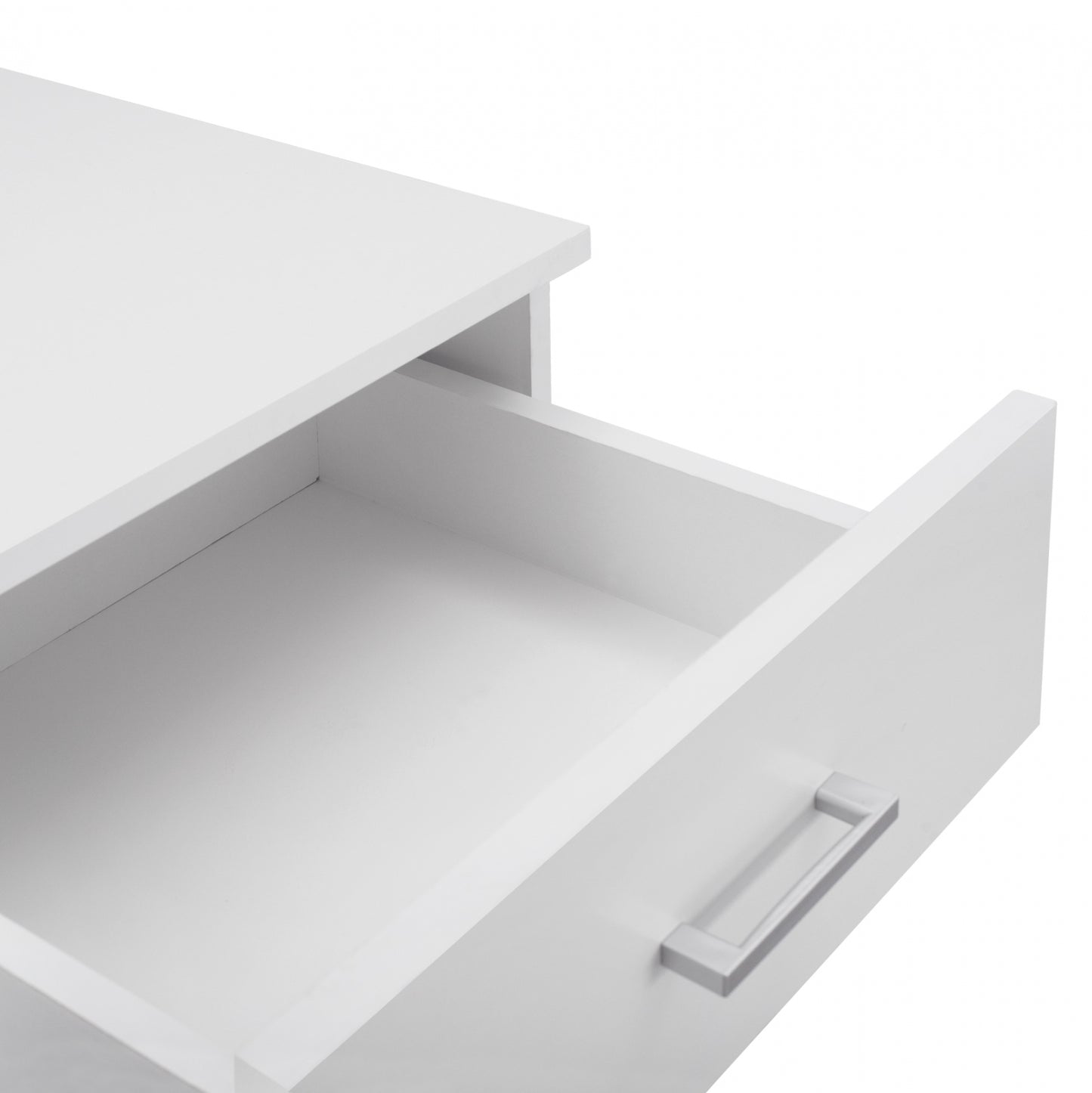 Night Stand With 1 Drawer In White Hm2345.05 45x35,5x47 Cm.