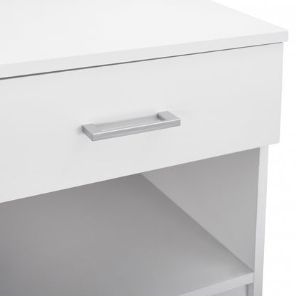 Night Stand With 1 Drawer In White Hm2345.05 45x35,5x47 Cm.