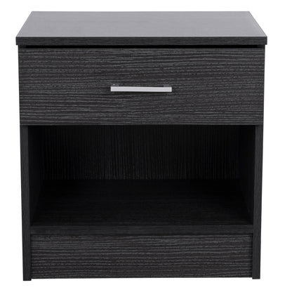 Bedside Table With 1 Drawer Zebrano 45x35.5x47cm Hm2345.02
