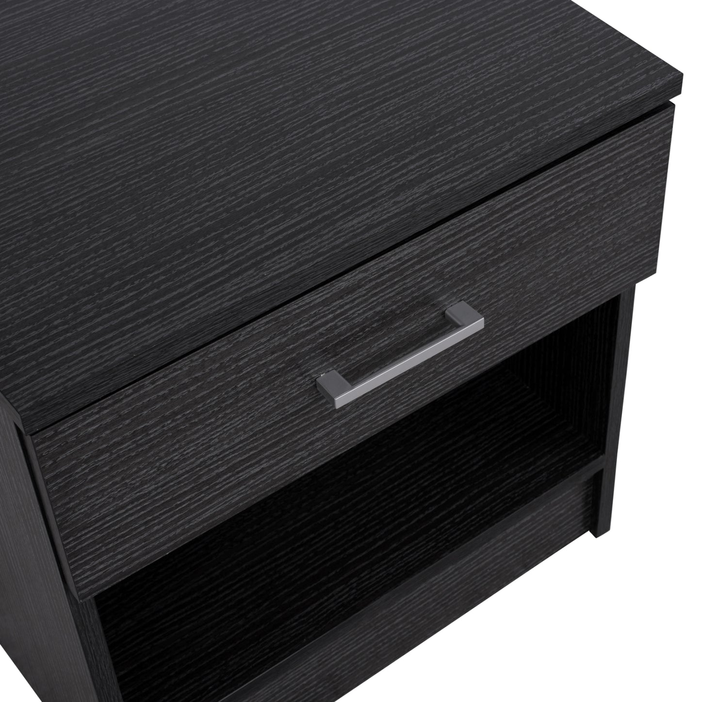Bedside Table With 1 Drawer Zebrano 45x35.5x47cm Hm2345.02
