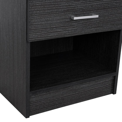 Bedside Table With 1 Drawer Zebrano 45x35.5x47cm Hm2345.02