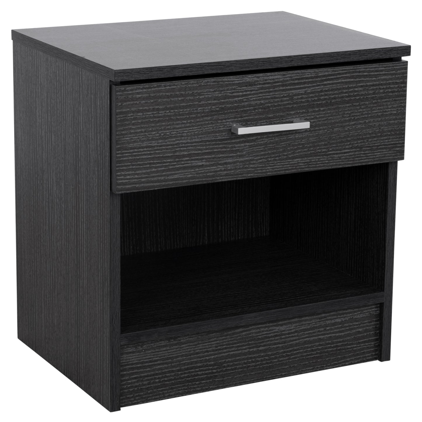 Bedside Table With 1 Drawer Zebrano 45x35.5x47cm Hm2345.02