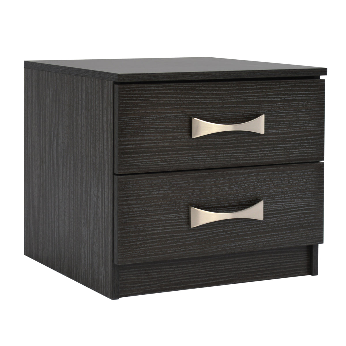 Bedside Table With 2 Drawers And Handles Hm2235.01 Zebrano 48x40x42
