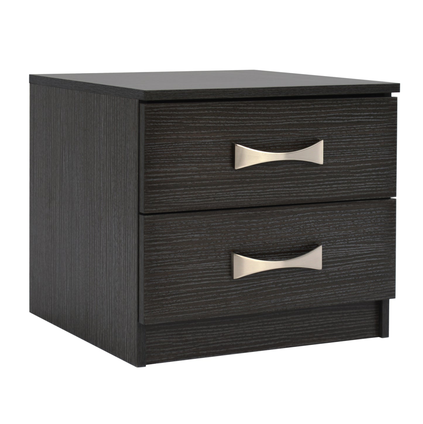 Bedside Table With 2 Drawers And Handles Hm2235.01 Zebrano 48x40x42