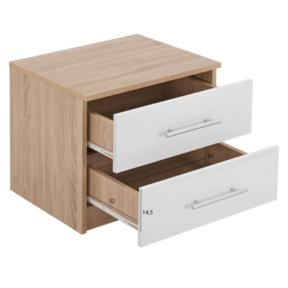 Night Stand Hm2220.06 Sonama-white 48x40,5x41,5 Cm.