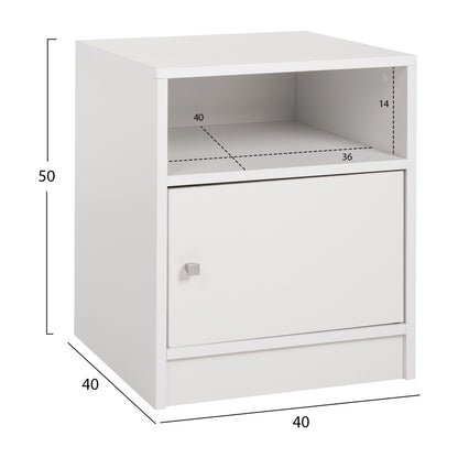 Nightstand Malory Hm2205.05 White Melamine 40x40x50hcm.