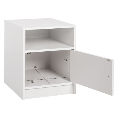 Nightstand Malory Hm2205.05 White Melamine 40x40x50hcm.