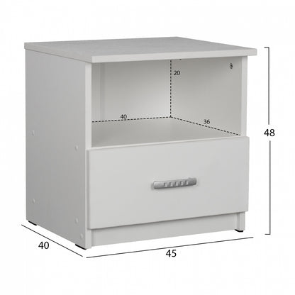 ΚΟΜΟΔΙΝΟ Adler ΜΕΛΑΜΙΝΗΣ ΛΕΥΚΟ Hm2431.03 45x40x48 εκ.