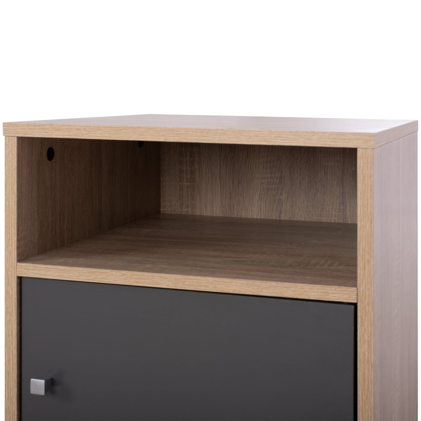 Nightstand Melamine Malory Sonoma-grey 40x40x50hcm.hm2205.04