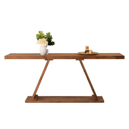 Console Hm9555 Made Of Teak Wood In Natural Color 220x50x90hcm.