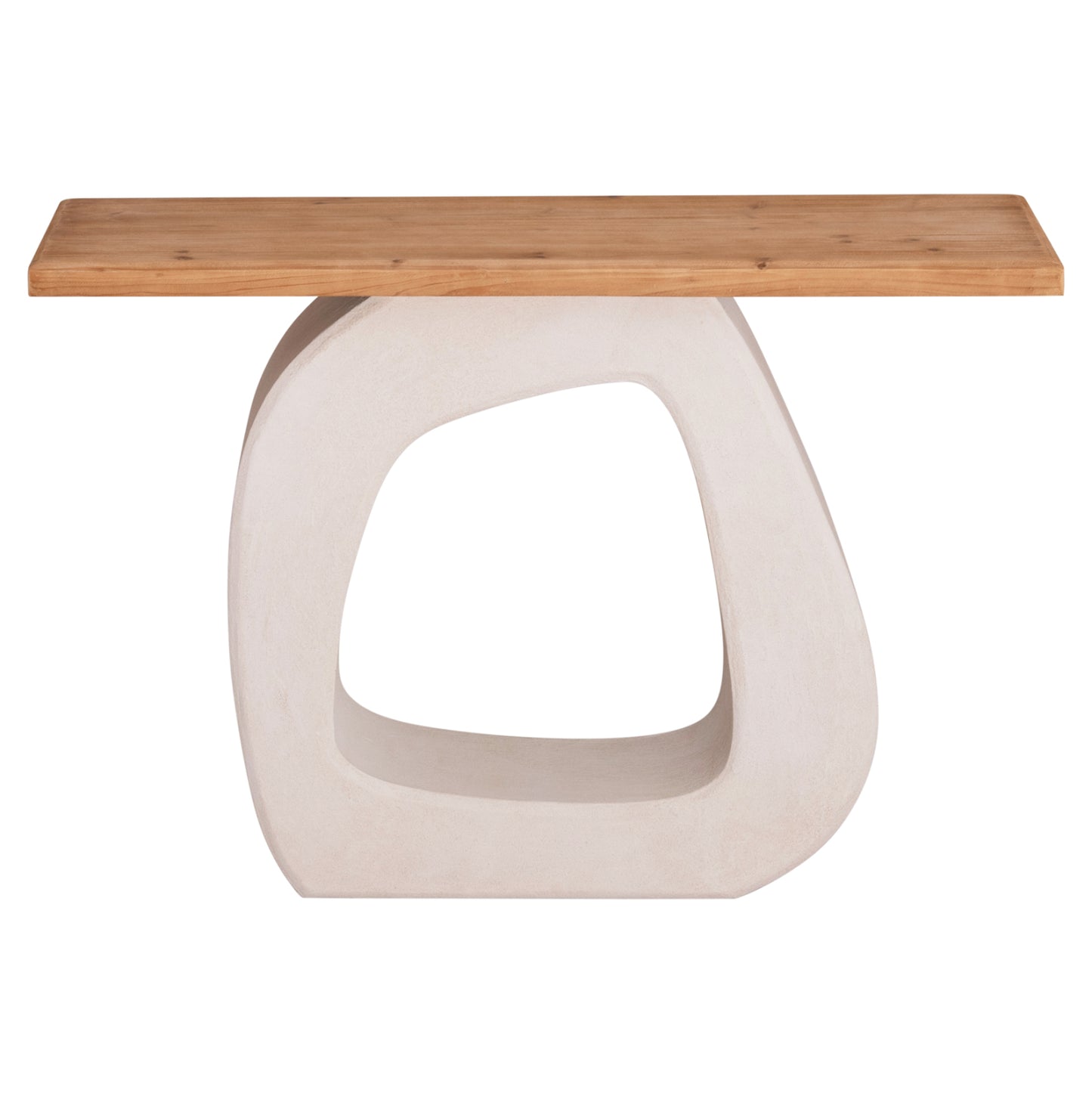 Console Series Santorini Hm18043 Fir Wood Tabletop-mdf Base In Off-white 120x38x83hcm.