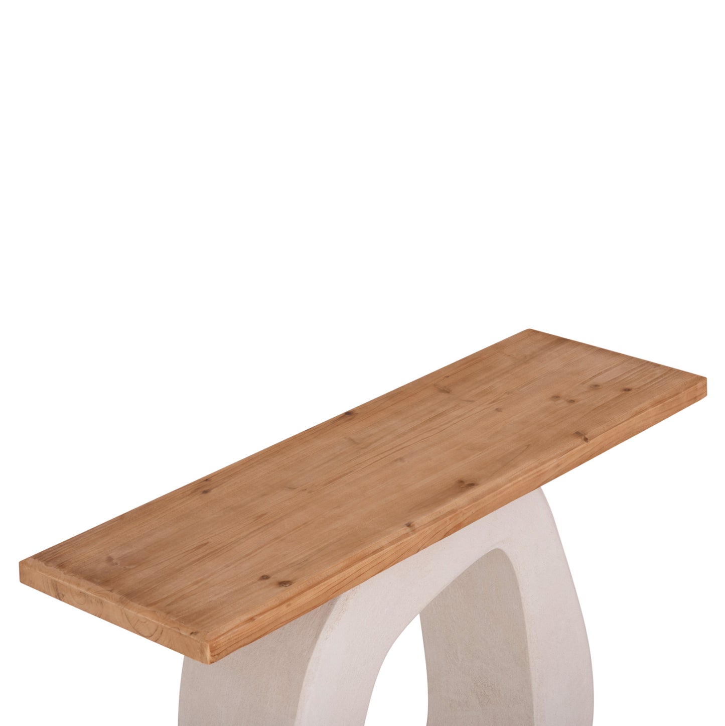 Console Series Santorini Hm18043 Fir Wood Tabletop-mdf Base In Off-white 120x38x83hcm.