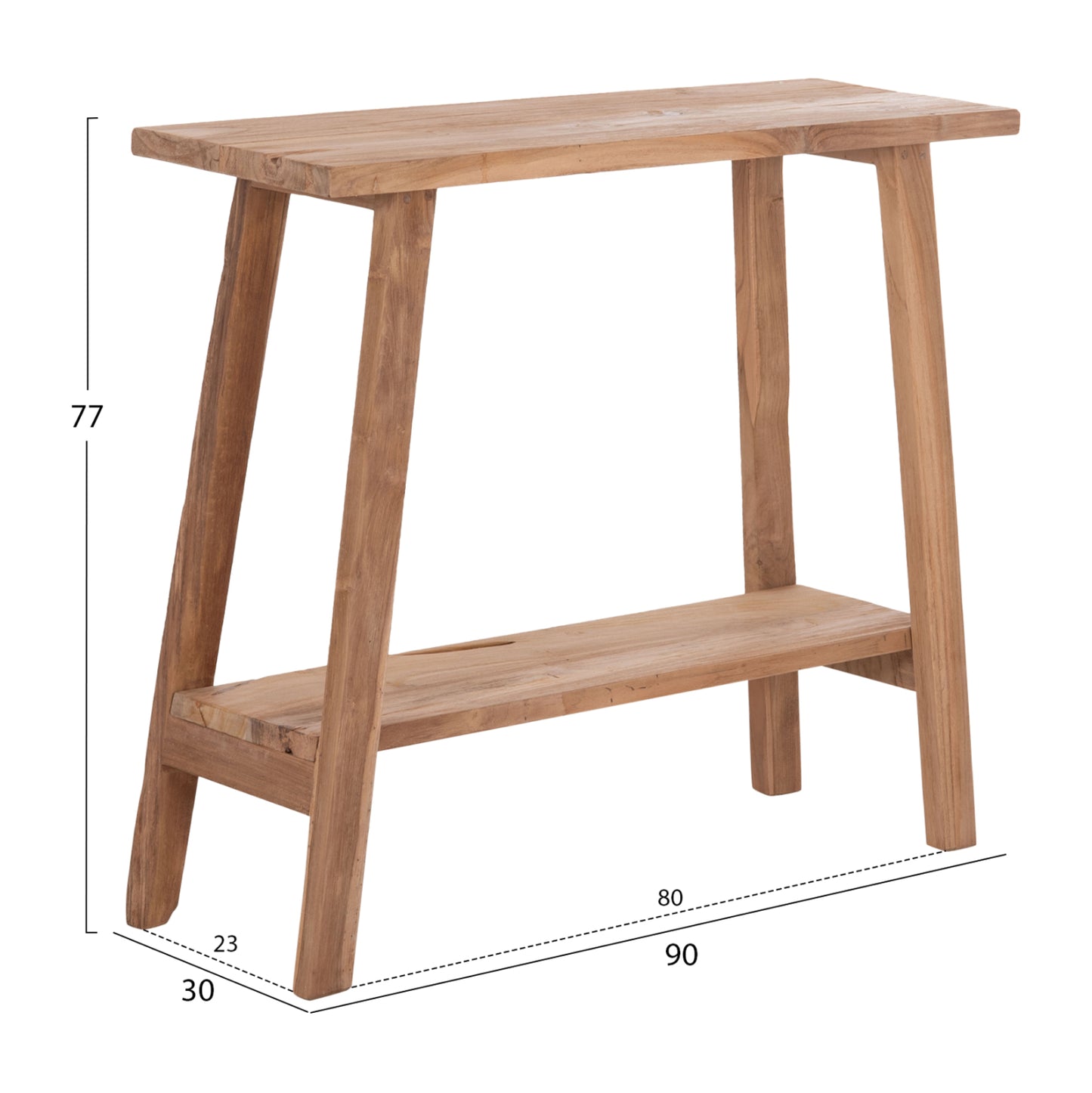 Console Taliber Hm18256 Teak Wood In Natural Color 90x30x77hcm.