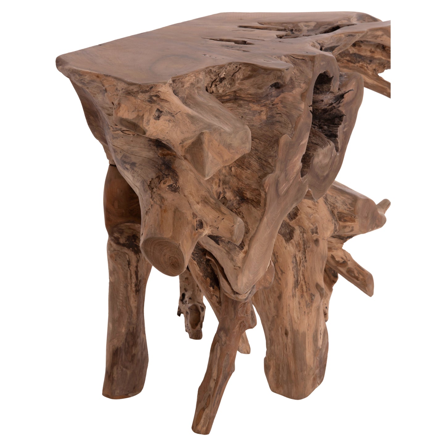 Console Grimal Hm18298 Teak Wood (root)--natural Color 125x46x80hcm.