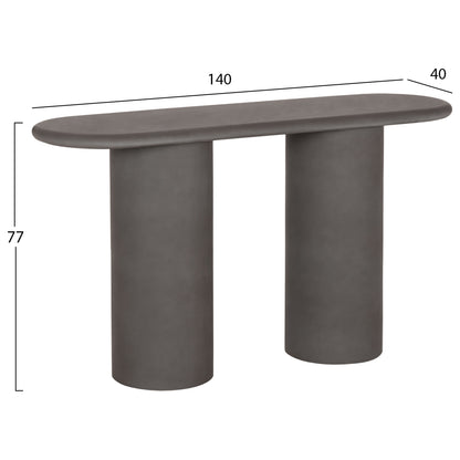 Console Kenji Hm6584.01 Fiber Cement In Grey--140x40x77hcm.