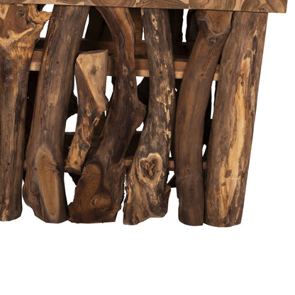 Console Fb99336 Solid Teak Natural 100x35x75h
